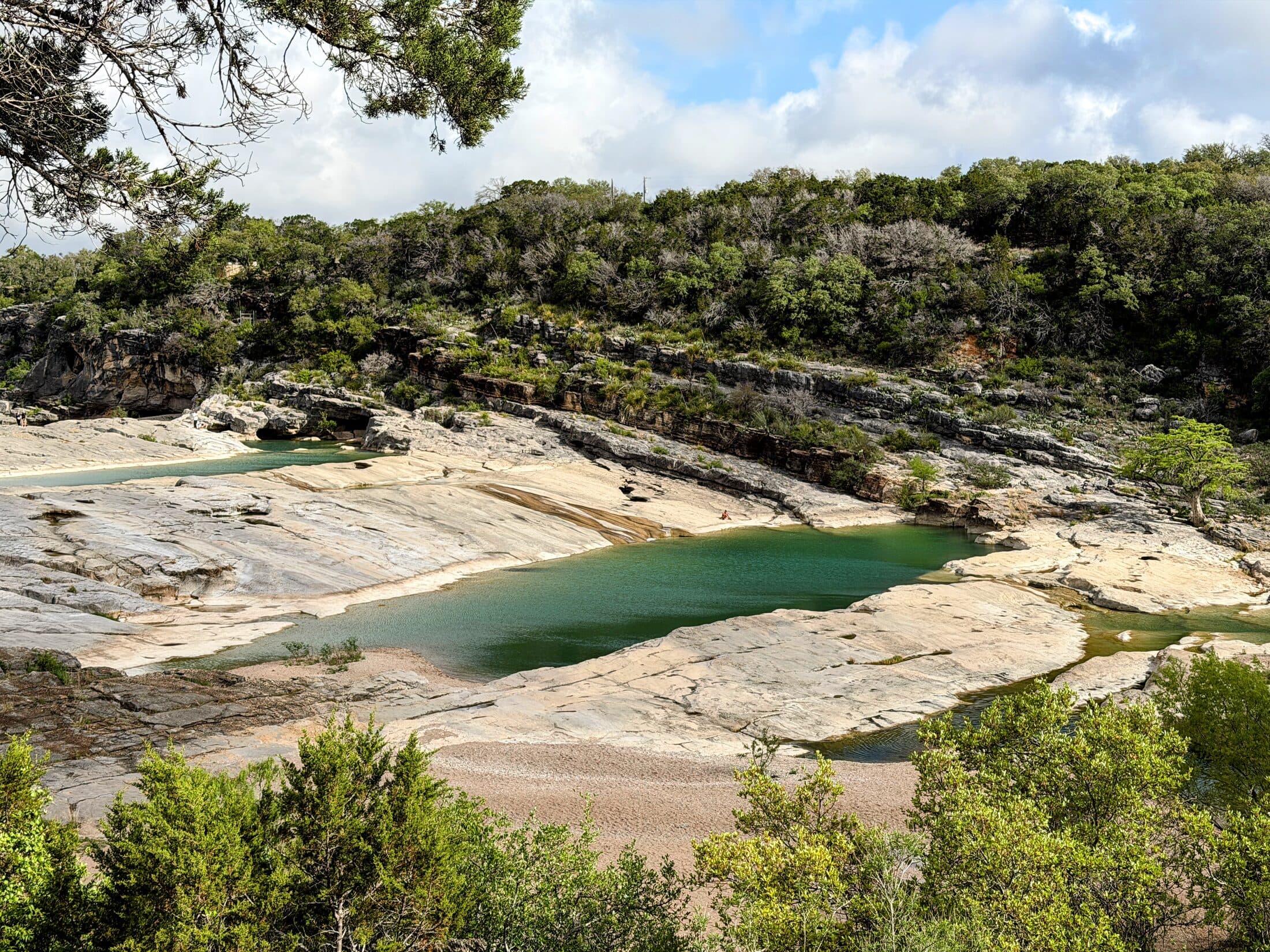 Pack 162 scouts camping along the Pedernales River